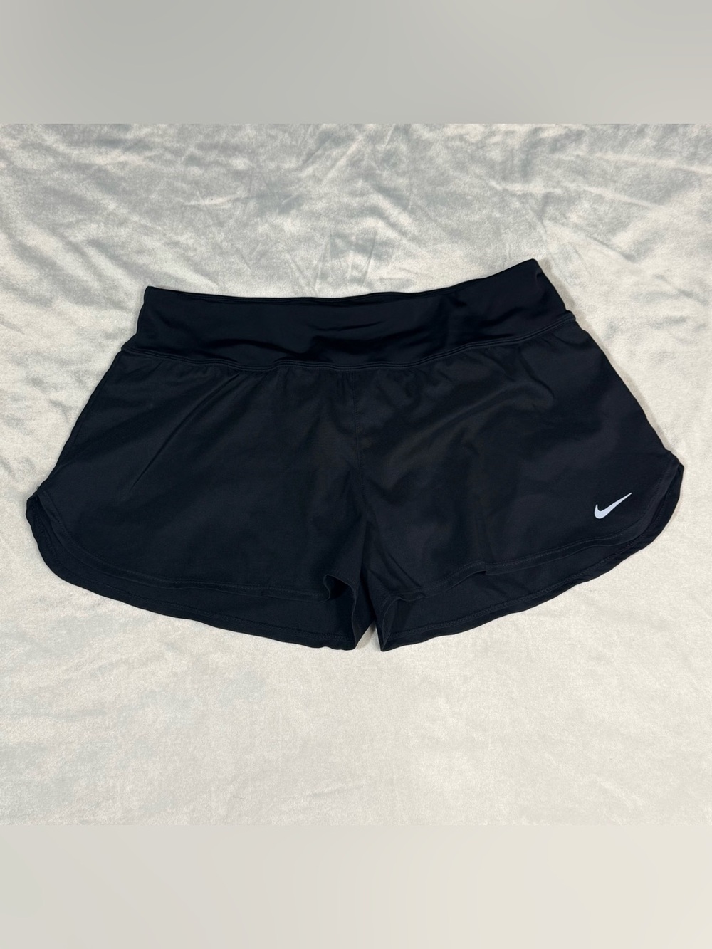 Nike Women’s Black Athletic Shorts with Swoosh